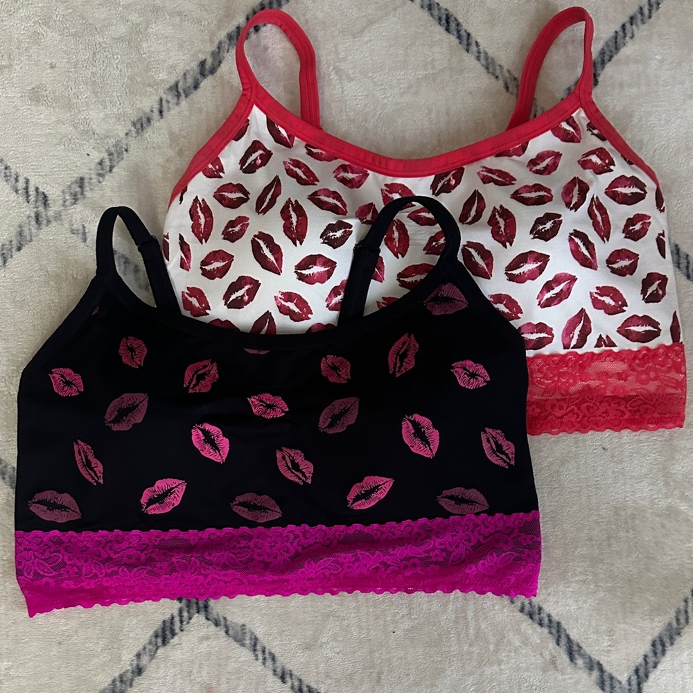 Torrid Red and Black Kiss Print Bandeau Set